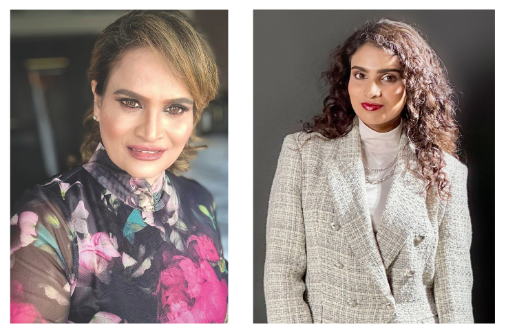 Two professionals captured in studio-style portraits, highlighting leadership and expertise in their respective fields.