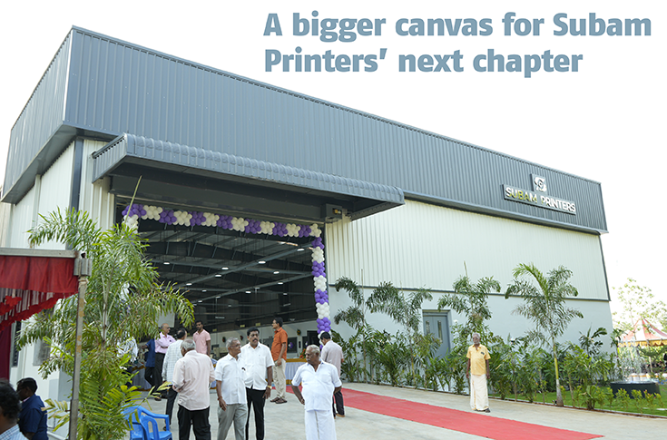Thirty-five years after starting with a small screen-printing unit, M Palani is expanding Subam Printers with a larger factory, a new Komori Lithrone press and a growing packaging ambition. His son, Surya, is preparing to take that journey forward, with technology bridging the two generations. This case study from Sivakasi traces the story of a printing business preparing to reinvent itself without losing sight of the values on which it was built.