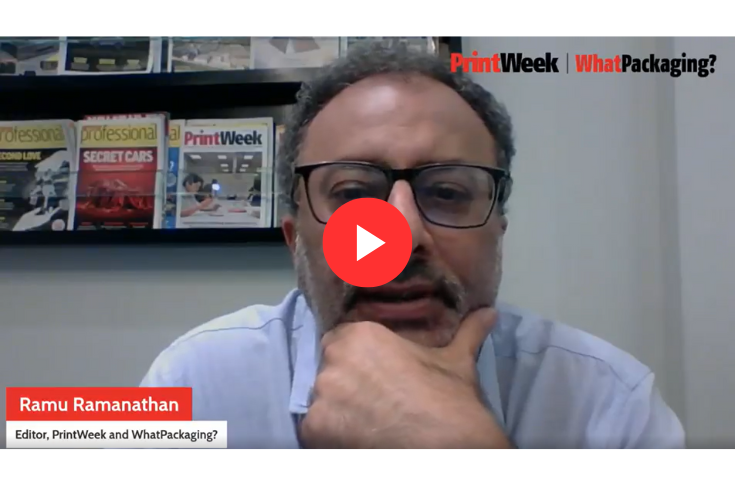 Ramu Ramanathan of PrintWeek presenting insights on 12 companies unveiling new printing products focused on sustainability, innovation, and efficiency in the printing industry